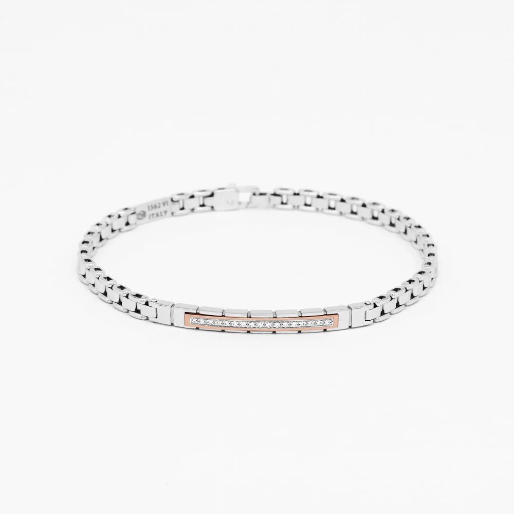 Zancan white gold bracelet with diamonds.