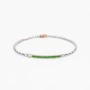 Zancan white gold bracelet with precious stones.