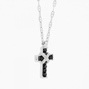 Zancan White Gold Necklace With Cross And Diamonds