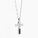 Zancan White Gold Necklace With Cross And Diamonds