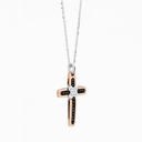 Zancan White Gold Necklace With Cross And Diamonds