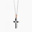Zancan White Gold Necklace With Cross And Diamonds
