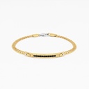 Zancan yellow gold bracelet with diamonds.