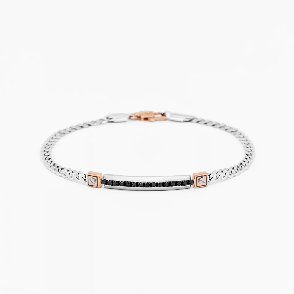 Zancan yellow gold bracelet with diamonds.
