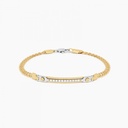 Zancan yellow gold bracelet with diamonds.