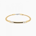 Zancan yellow gold bracelet with diamonds.