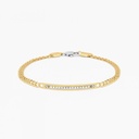 Zancan yellow gold bracelet with diamonds.