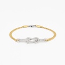 Zancan yellow gold bracelet with diamonds.