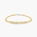 Zancan yellow gold bracelet with diamonds.