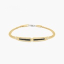 Zancan yellow gold bracelet with diamonds.