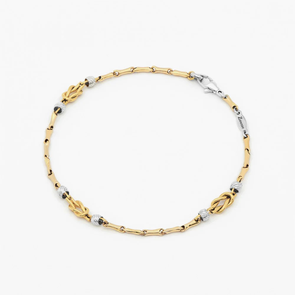 Zancan yellow gold bracelet with nautical knot