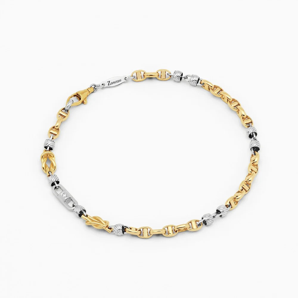 Zancan yellow gold bracelet with nautical knot
