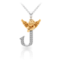 Pendant My Angel J with Diamonds
