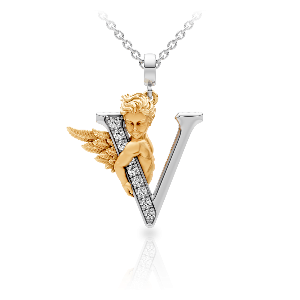 Pendant My Angel V with Diamonds