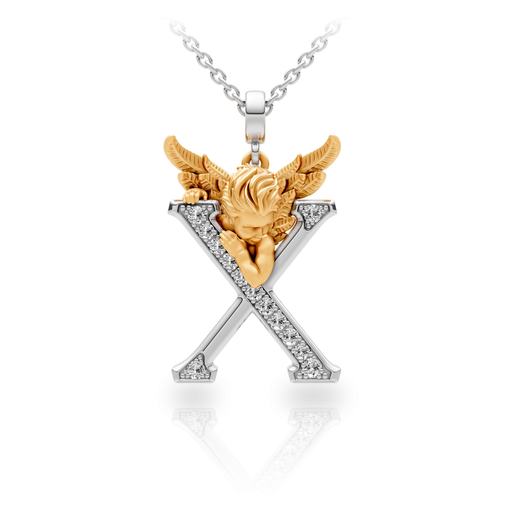 Pendant My Angel X with Diamonds