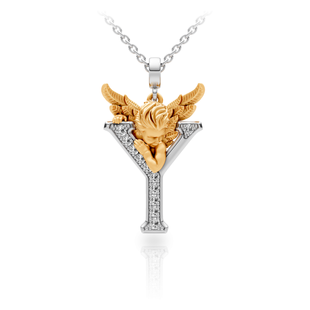 Pendant My Angel Y with Diamonds