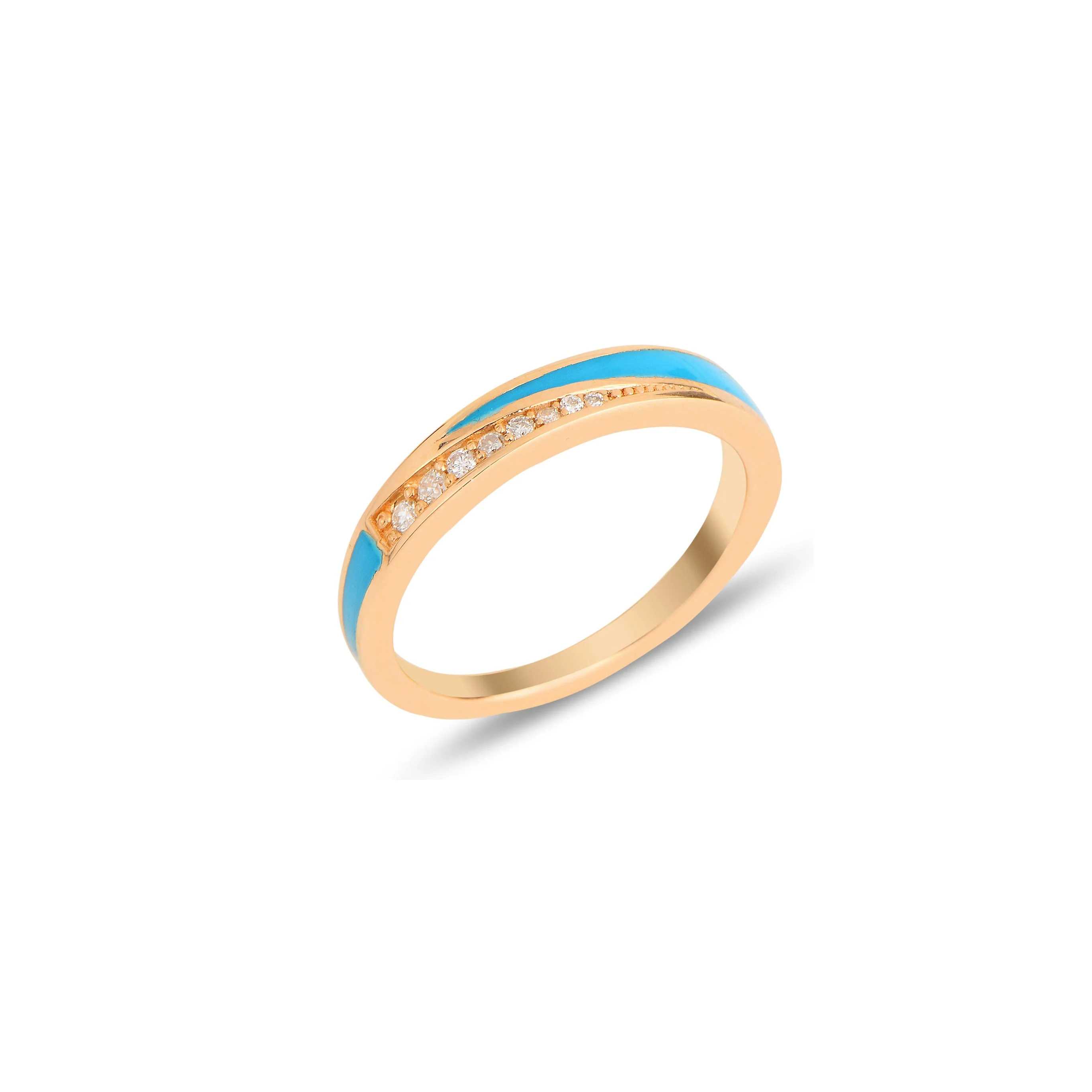 Flow Slim Ring - Baby Blue Enamel