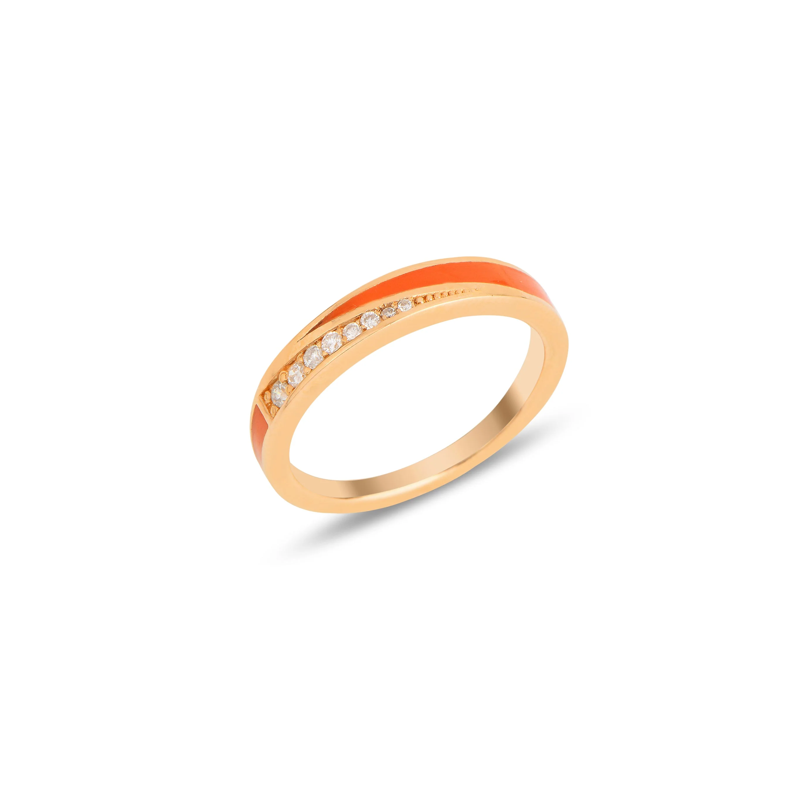 Flow Slim Ring - Coral Enamel