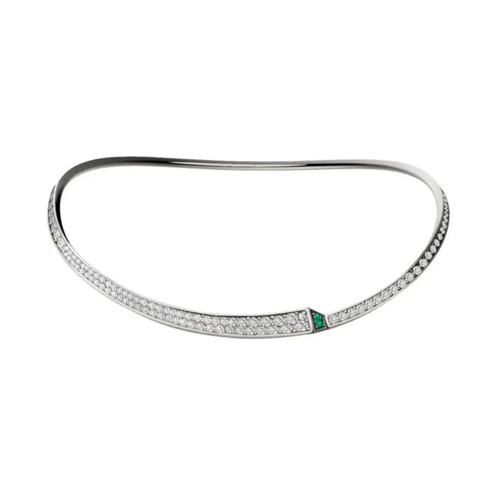 Spike One Full Pavé Diamond Choker