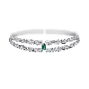 Skin Double Row Full Pavé Diamond Emerald Choker