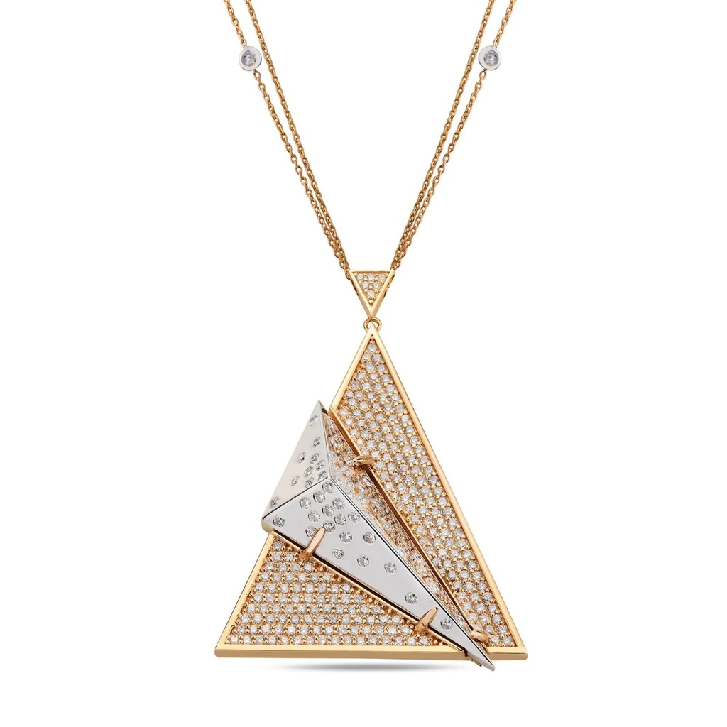 Rose Gold Aztec Medallion All Diamonds