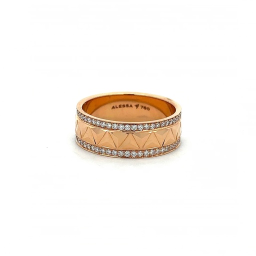 [A815-10794] Rose Gold Border Diamond Spectrum Erruption Ring