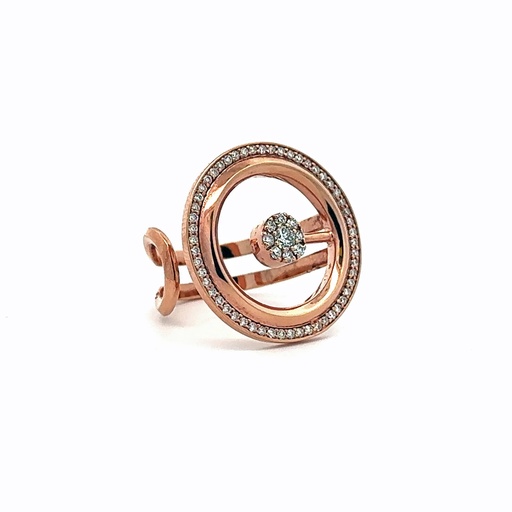 [A600-10355] Rose Gold Clique Circa Pave Ring