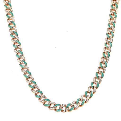 [A625-10424] Rose Gold Link Necklace