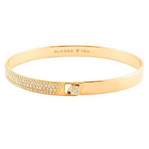 [A815-10829] Rose Gold Spectrum Half Pave Diamond Bracelet