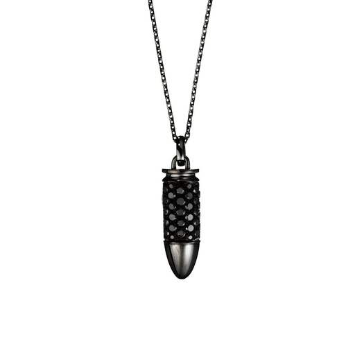 [PBB0019-NS] Black Gold Bang Bang Black Diamond Necklace