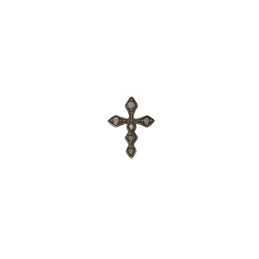[EPY0021-NS] Black Gold Python Black Diamonds Earring