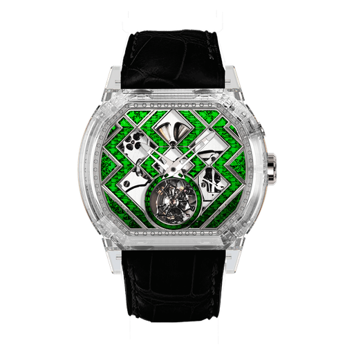 [WASC3642-6060T#11698] Reflect Streamer Emerald Sapphire Watch