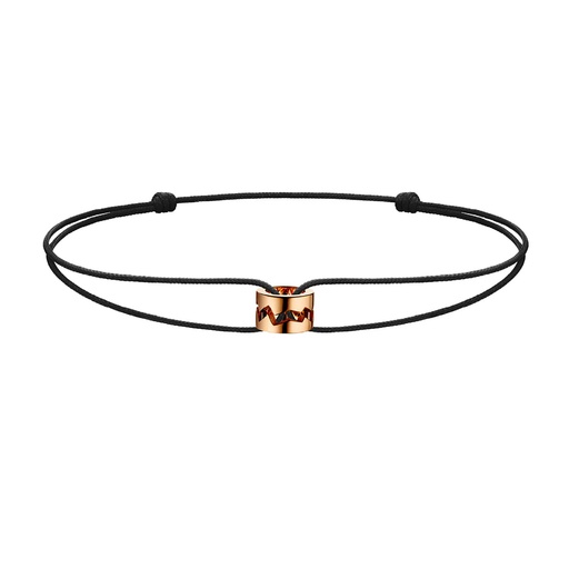 [BCA0050-NS] Rose Gold Capture Me Cord Bracelet S