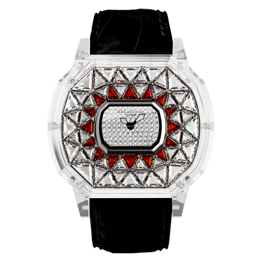 [WASC3762-1020#11710] Reflect Tetra White & Red Sapphire Watch