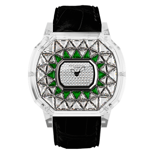 [WASC3762-1060#11711] Reflect Tetra White & Green Sapphire Watch