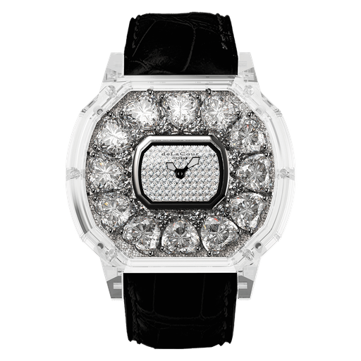 [WASC3722-1010#11712] Reflect Heart White Diamond Sapphire Watch