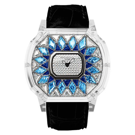[WASC3702-1050#11716] Reflect Celest White & Blue Sapphire Watch