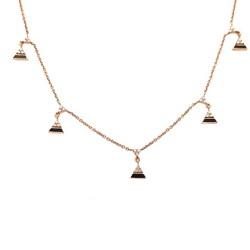 [A819-10316#1178] Rose Gold & Diamond Elixir By The Yard Choker