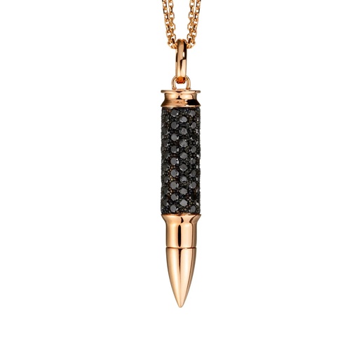 [PFA0048] Rose Gold Fatal Attraction Black Diamond Necklace