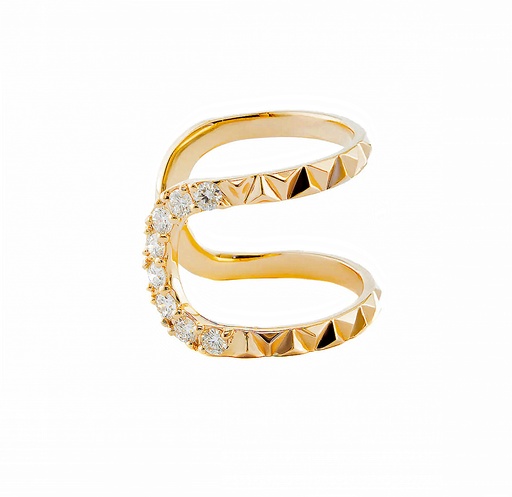 [A830-10382#1188] Rose Gold Connect Diamond Ring