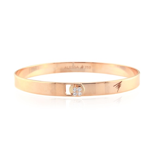 [A815-10684#1201] Rose Gold Impressions Bangle