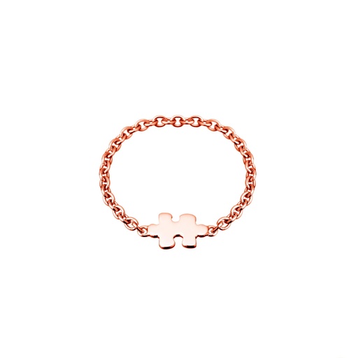 Rose Gold Mini Puzzle Chain Ring