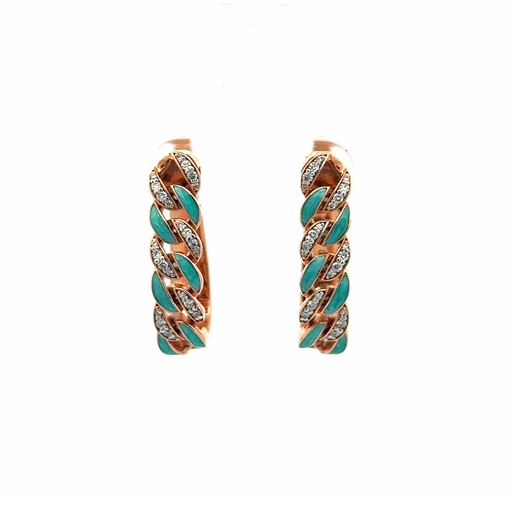 [A625-10493#1202] Rose Gold Link Earrings