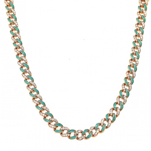 [A625-10424#1203] Rose Gold Link Necklace