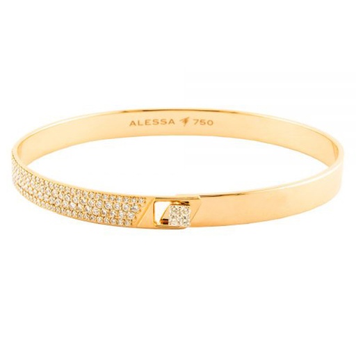 [A815-10829#1208] Rose Gold Spectrum Half Pave Diamond Bracelet