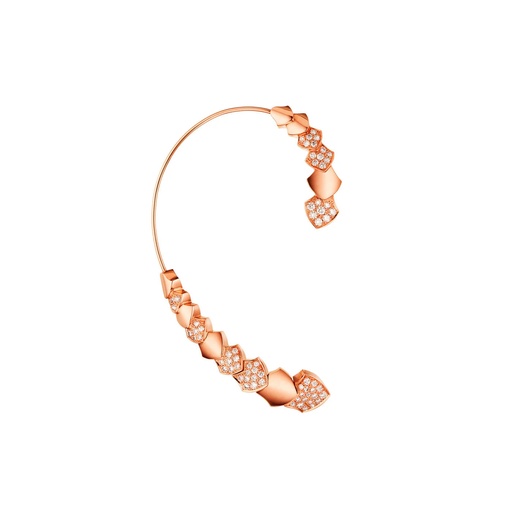 [EPY0010-NS] Rose Gold Python Diamond Earcuff Earring
