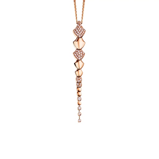[PPY0013-NS] Rose Gold Python Diamond Necklace