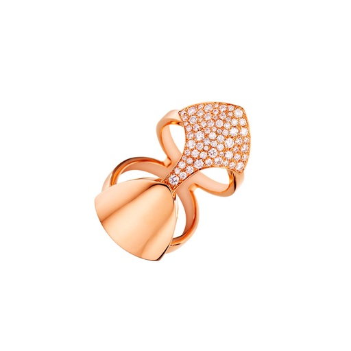 Rose Gold Python Diamond Ring