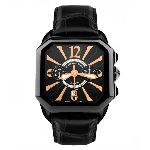 [BY40CC.STEEL.BRA#1249] Berkeley 40 Black Knight Chronograph