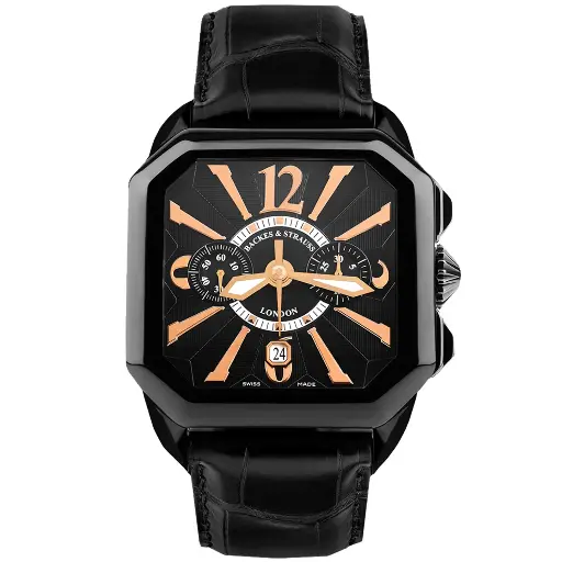 [BY43CC.STEEL.BRA#1252] Berkeley 43 Black Knight Chronograph